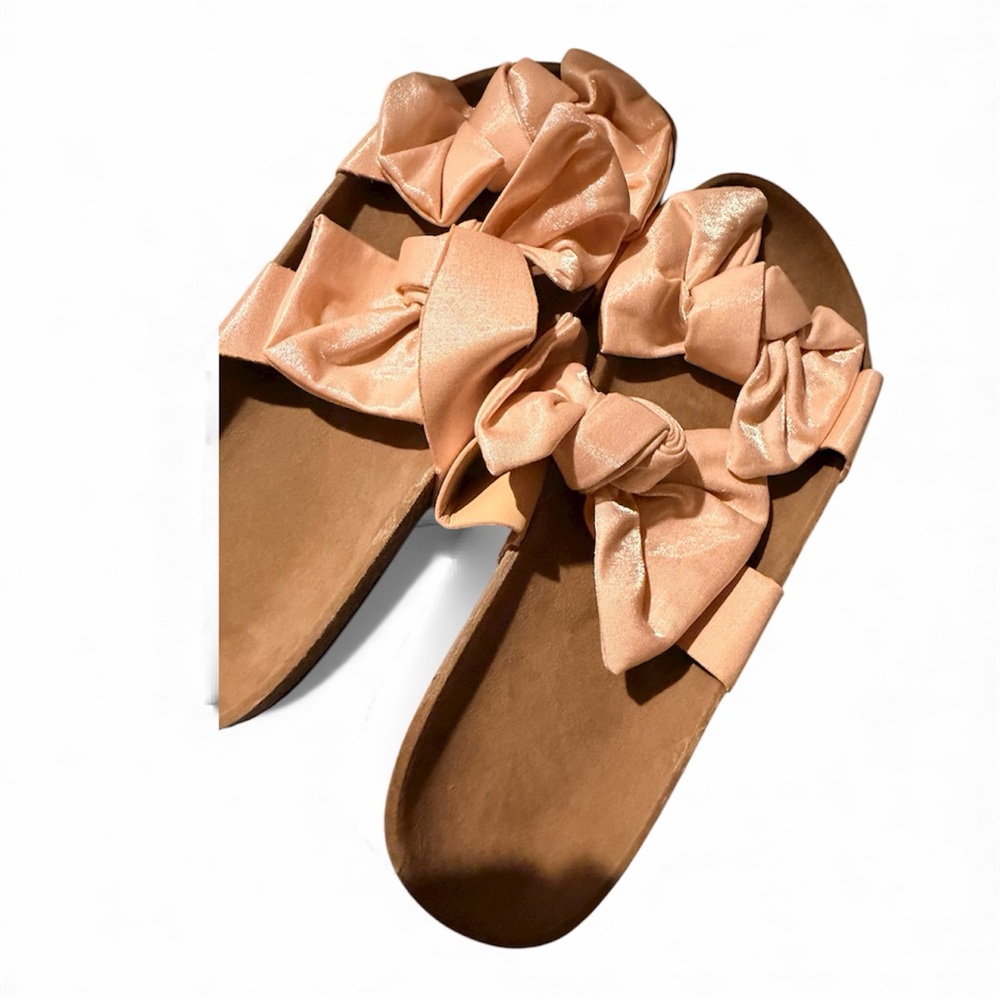 Elegant Pink Bow Women's Sandals